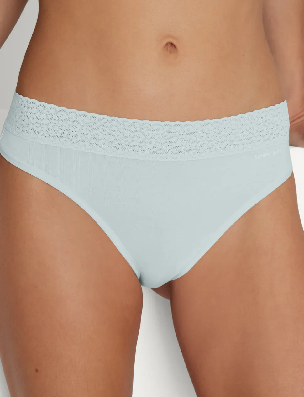Women's Second Skin Thong, Lace Waist (3-Pack)