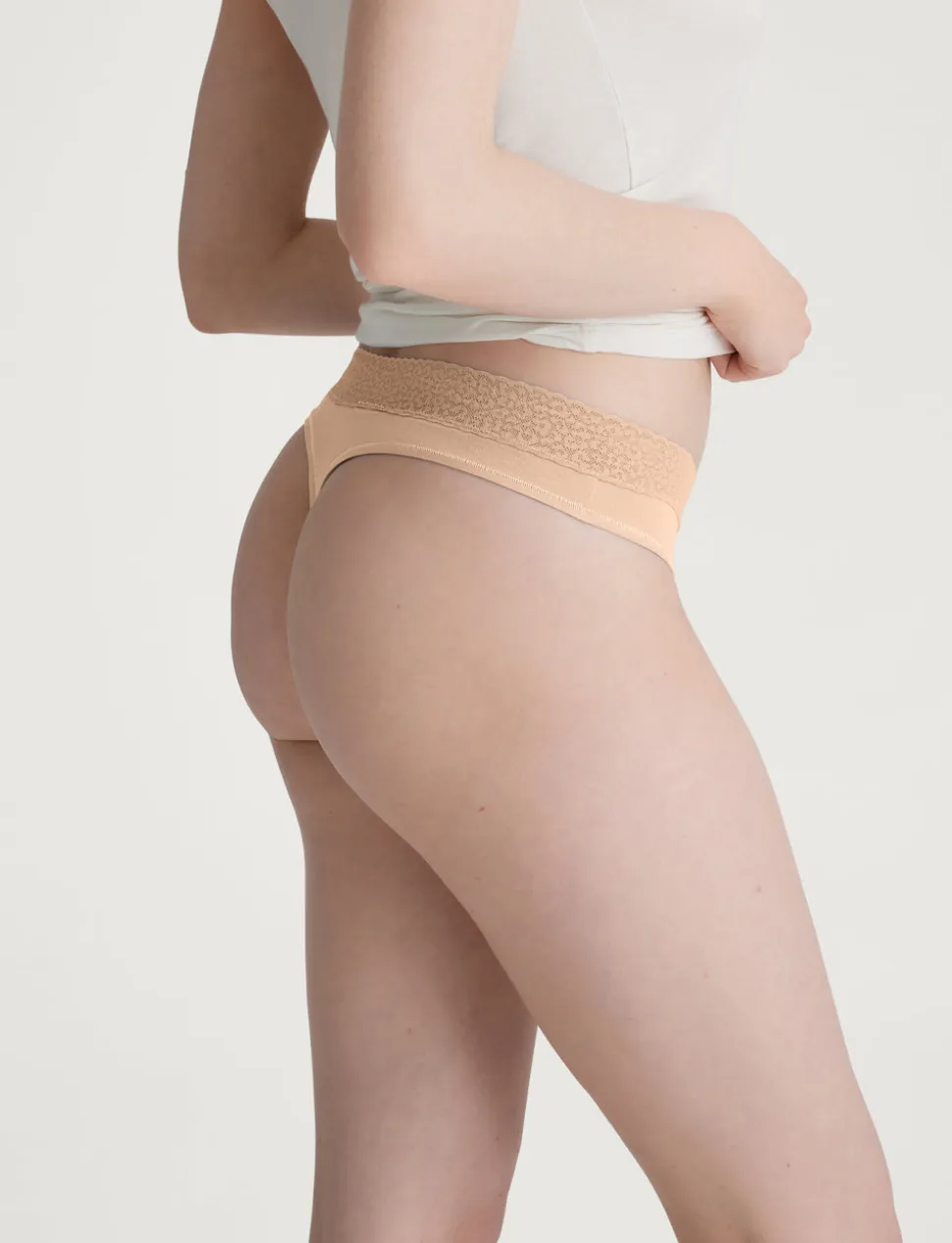 Women's Second Skin Thong, Lace Waist (3-Pack)