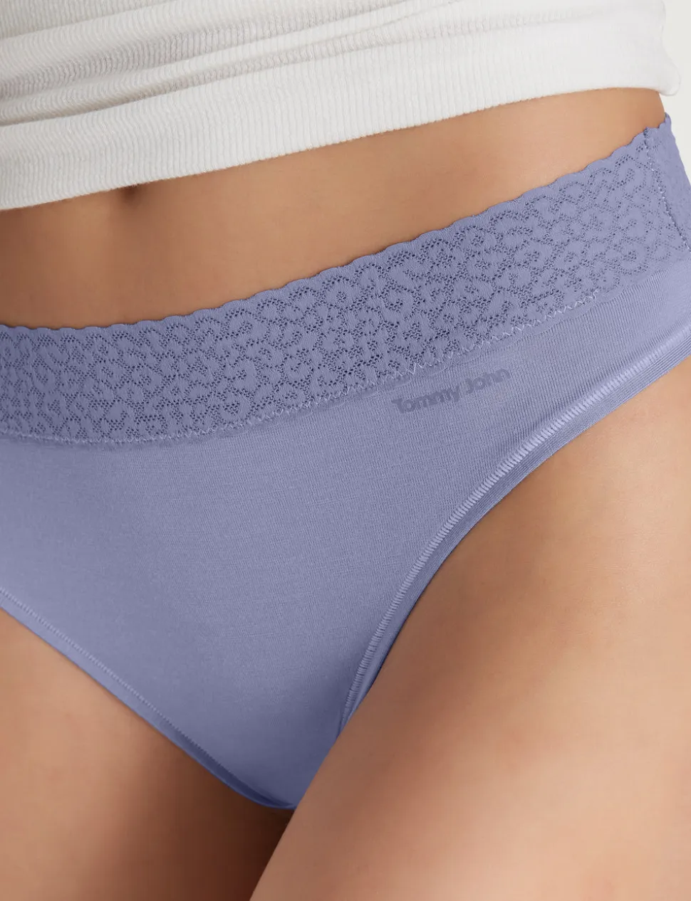 Women's Second Skin Thong, Lace Waist (3-Pack)