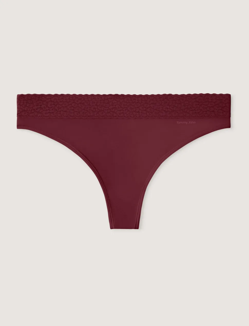Women's Second Skin Thong, Lace Waist (3-Pack)