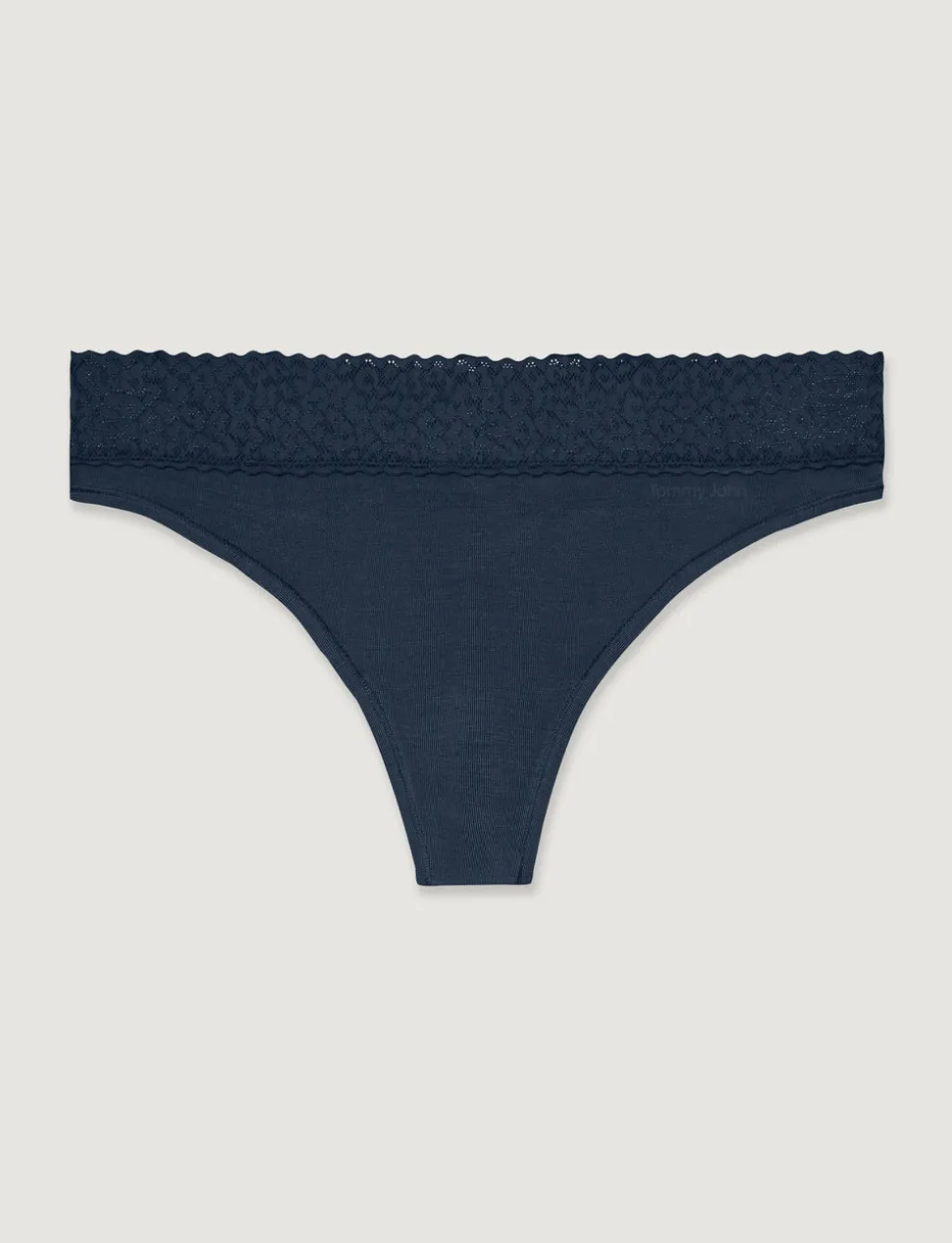 Women's Second Skin Thong, Lace Waist (3-Pack)