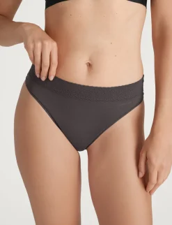 Women's Second Skin Thong, Lace Waist (3-Pack)