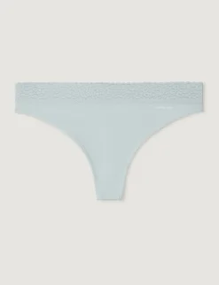 Women's Second Skin Thong, Lace Waist (3-Pack)