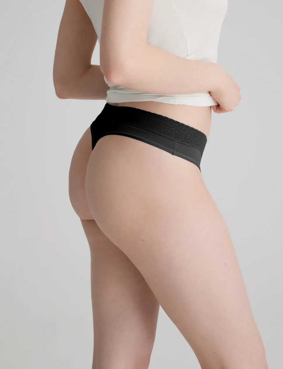 Women's Second Skin Thong, Lace Waist (3-Pack)
