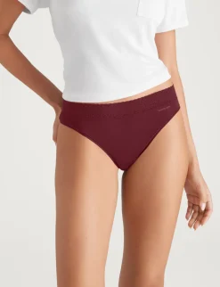 Women's Second Skin Thong, Lace Waist (3-Pack)