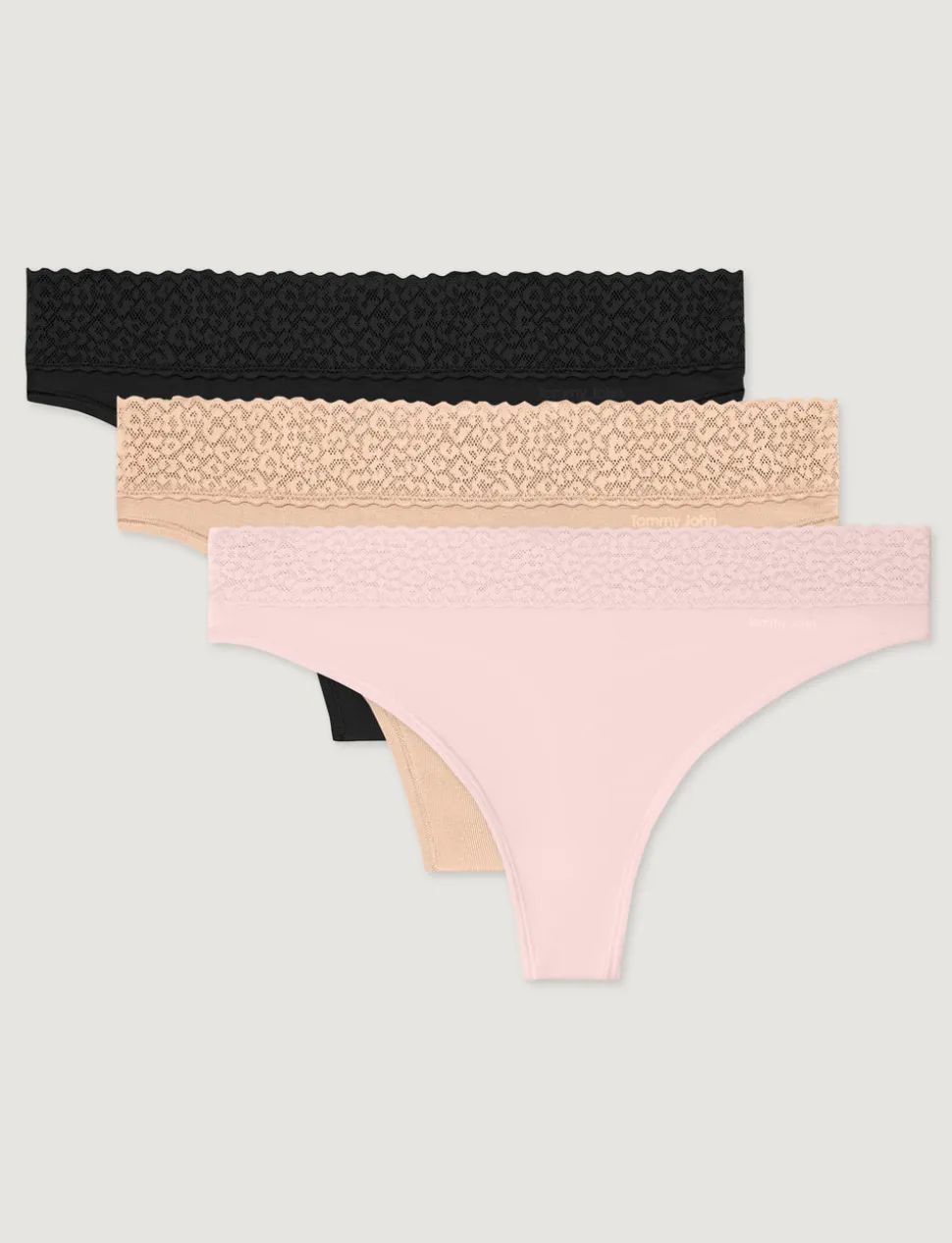 Women's Second Skin Thong, Lace Waist
