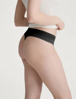 Women's Second Skin Thong, Lace Waist