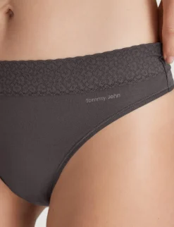 Women's Second Skin Thong, Lace Waist