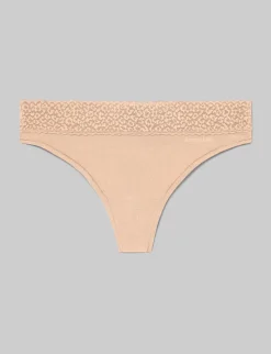 Women's Second Skin Thong, Lace Waist