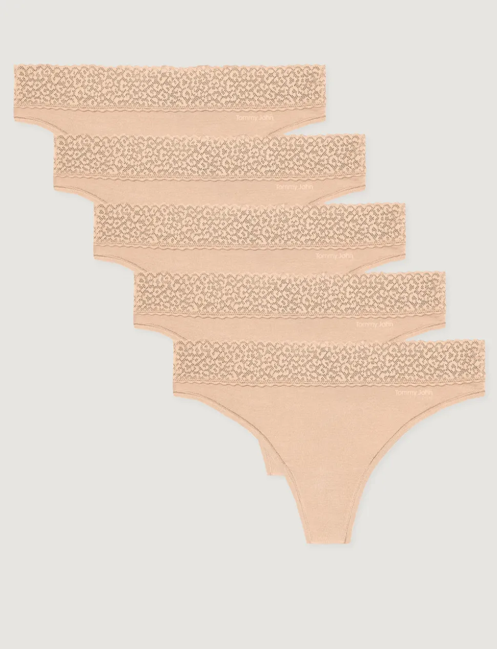 Women's Second Skin Thong, Lace Waist