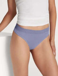 Women's Second Skin Thong, Lace Waist