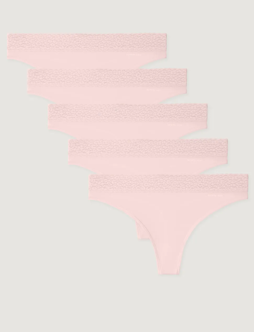 Women's Second Skin Thong, Lace Waist