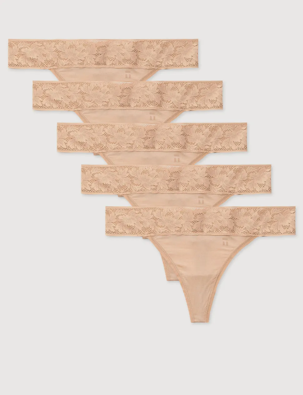 Women's Second Skin Thong, Lace Waist