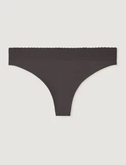 Women's Second Skin Thong, Lace Waist