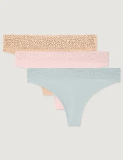 Women's Second Skin Thong, Lace Waist